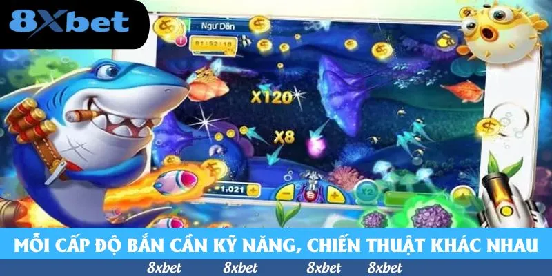 Mỗi cấp độ bắn cần kỹ năng, chiến thuật khác nhau